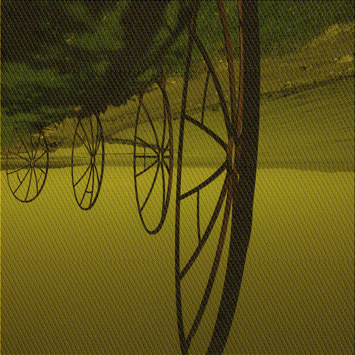 Round Machine Washable Transitional Dark Yellow Green Rug, wshpat987yw