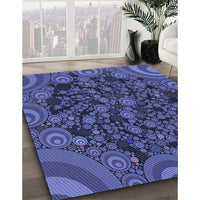 Patterned Blue Rug, pat988blu