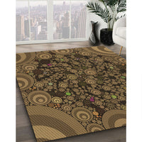 Patterned Light Brown Rug, pat988brn