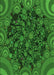 Machine Washable Transitional Deep Emerald Green Rug, wshpat988grn