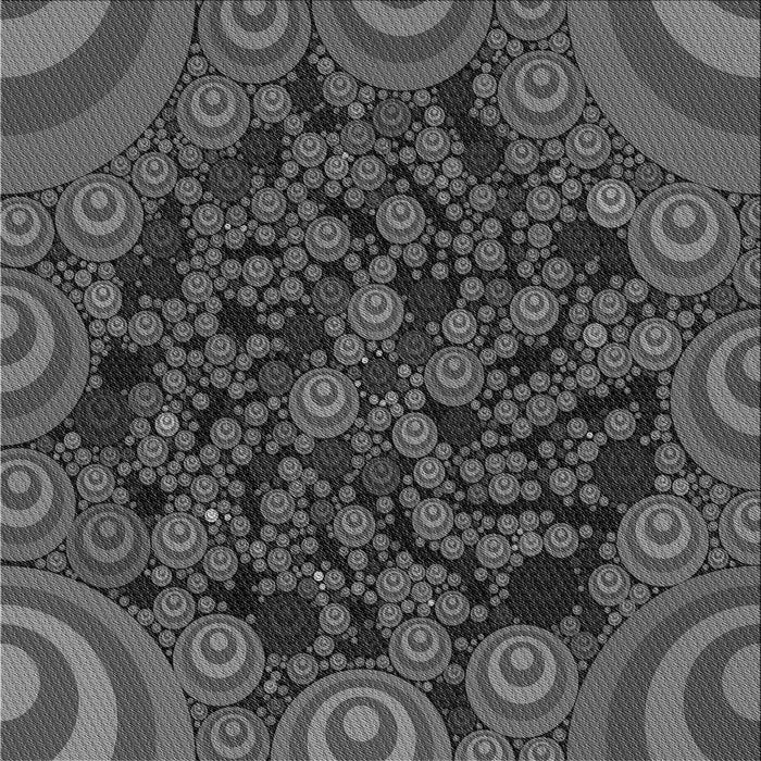 Round Patterned Platinum Gray Rug, pat988gry