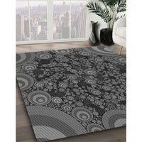 Patterned Platinum Gray Rug, pat988gry