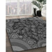 Machine Washable Transitional Platinum Gray Rug in a Family Room, wshpat988gry