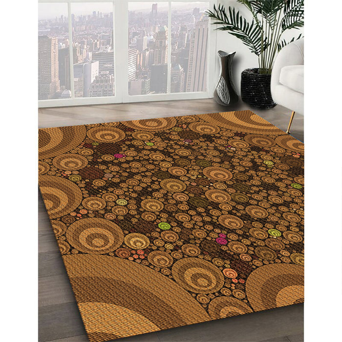 Machine Washable Transitional Red Brown Rug in a Family Room, wshpat988org