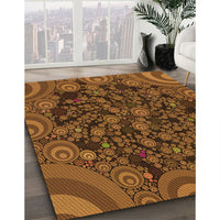 Patterned Red Brown Rug, pat988org