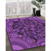 Machine Washable Transitional Purple Rug in a Family Room, wshpat988pur