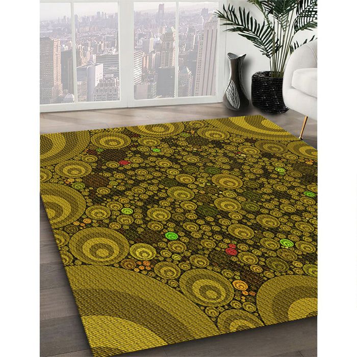 Patterned Bakers Brown Rug in Family Room, pat988yw