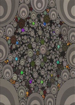 Patterned Charcoal Black Novelty Rug, pat988