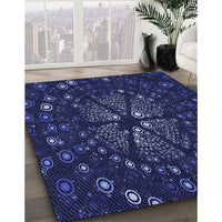 Patterned Blue Rug, pat989blu