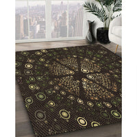 Patterned Red Brown Rug, pat989brn