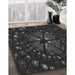 Machine Washable Transitional Midnight Gray Rug in a Family Room, wshpat989gry