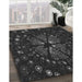 Patterned Midnight Gray Rug in Family Room, pat989gry