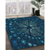 Patterned Blue Rug, pat989lblu