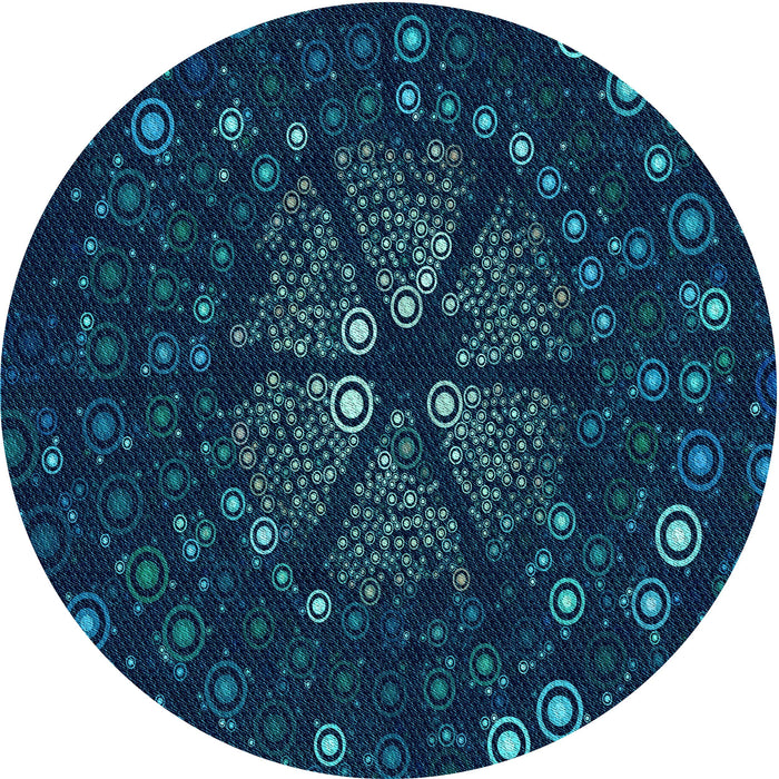 Square Patterned Blue Rug, pat989lblu