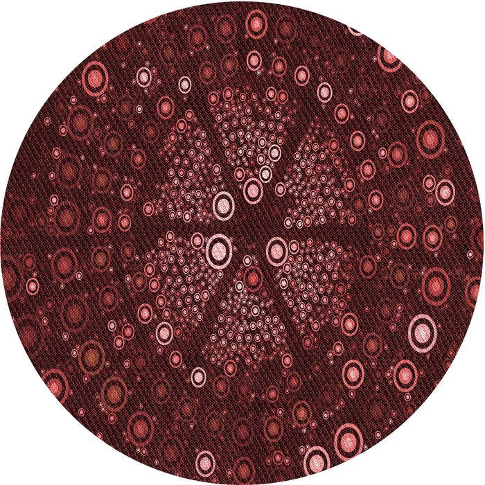 Square Patterned Fire Brick Red Rug, pat989rd