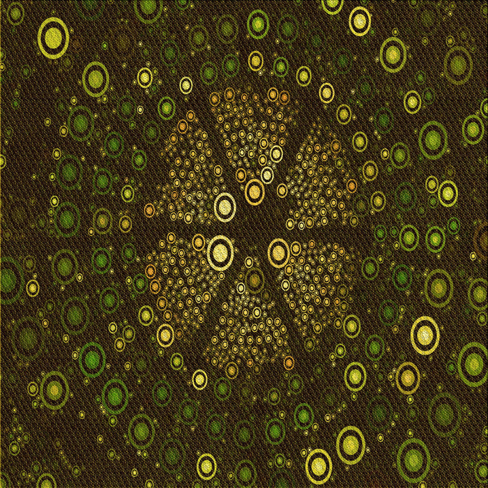 Round Patterned Oak Brown Rug, pat989yw