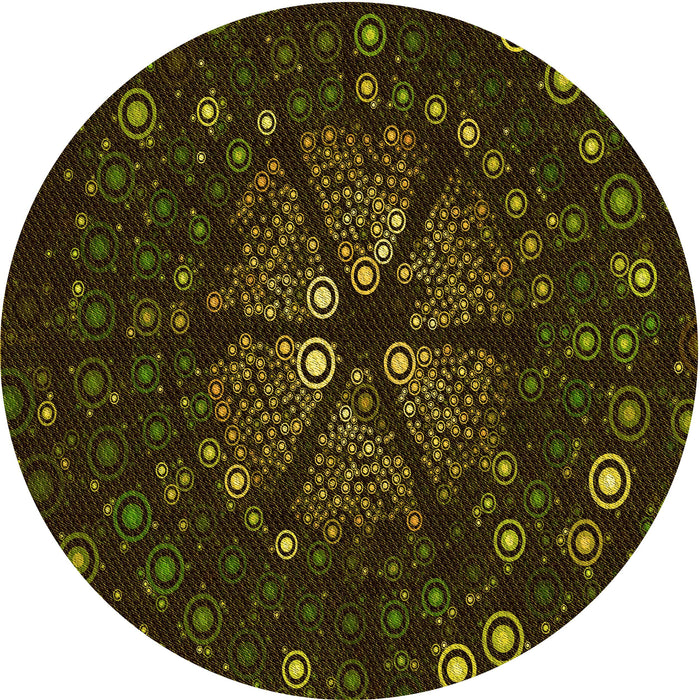 Square Patterned Oak Brown Rug, pat989yw