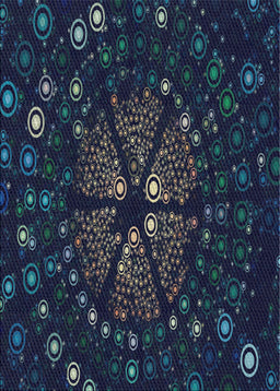 Patterned Blue Novelty Rug, pat989