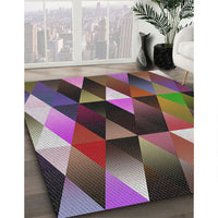 Patterned Purple Lily Purple Novelty Rug, pat98