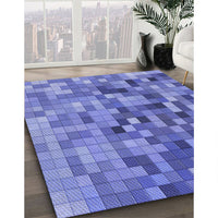 Patterned Sky Blue Rug, pat99blu