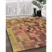 Machine Washable Transitional Red Rug in a Family Room, wshpat99brn