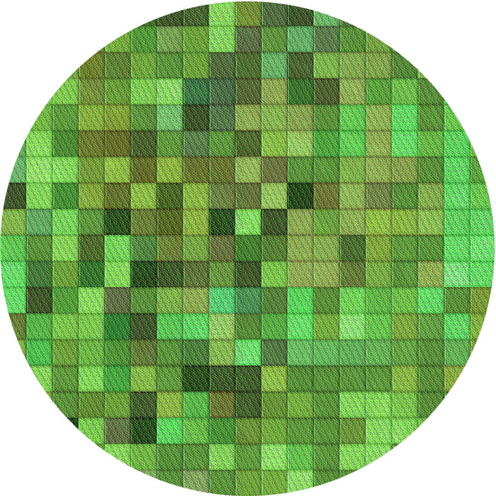 Square Machine Washable Transitional Green Rug in a Living Room, wshpat99grn