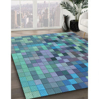 Patterned Azure Blue Rug, pat99lblu