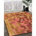 Machine Washable Transitional Orange Rug in a Family Room, wshpat99org