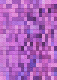 Machine Washable Transitional Bright Neon Pink Purple Rug, wshpat99pur