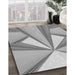 Machine Washable Transitional Platinum Gray Rug in a Family Room, wshpat990gry