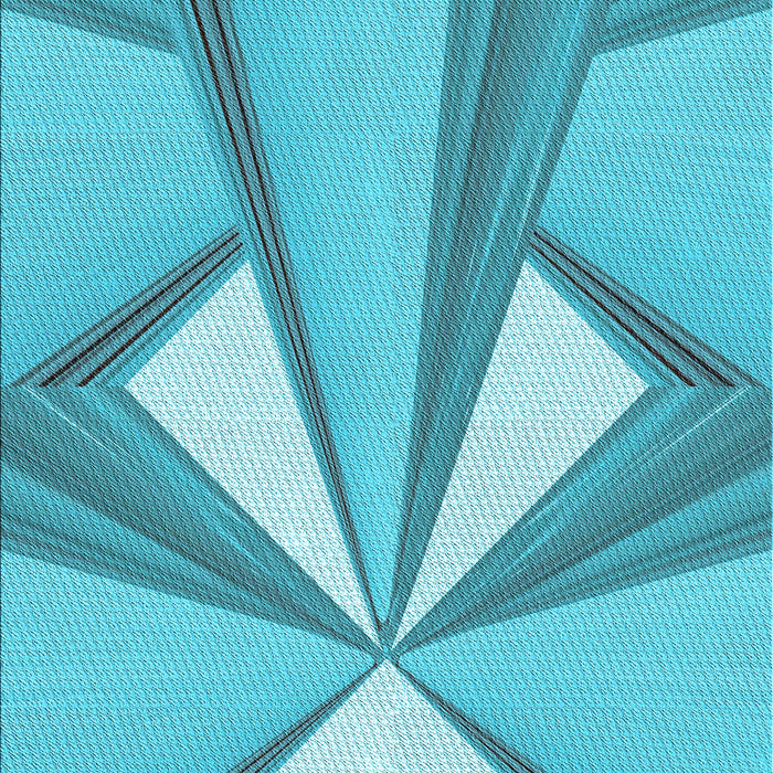 Patterned Dark Turquoise Green Rug, pat990lblu