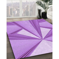 Patterned Violet Purple Rug, pat990pur