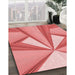 Machine Washable Transitional Light Coral Pink Rug in a Family Room, wshpat990rd