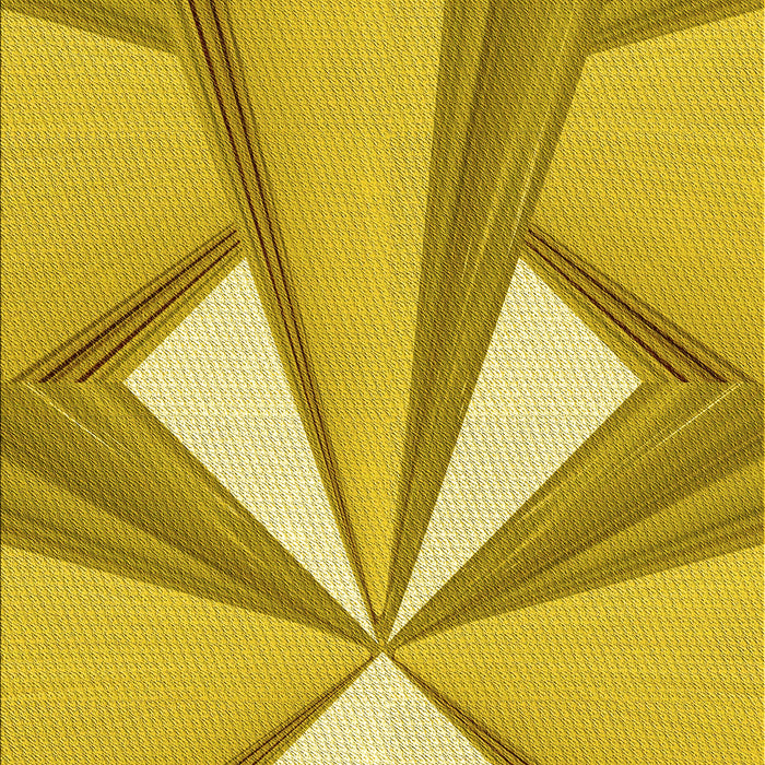 Patterned Bright Gold Yellow Rug, pat990yw