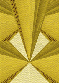 Machine Washable Transitional Bright Gold Yellow Rug, wshpat990yw