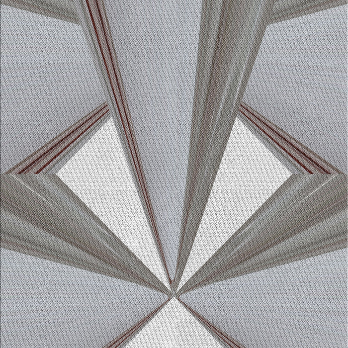 Patterned Light Gray Novelty Rug, pat990