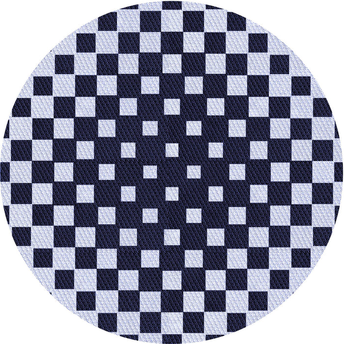 Square Patterned Night Blue Rug, pat991blu