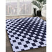 Patterned Night Blue Rug in Family Room, pat991blu