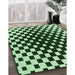 Patterned Light Green Rug in Family Room, pat991grn