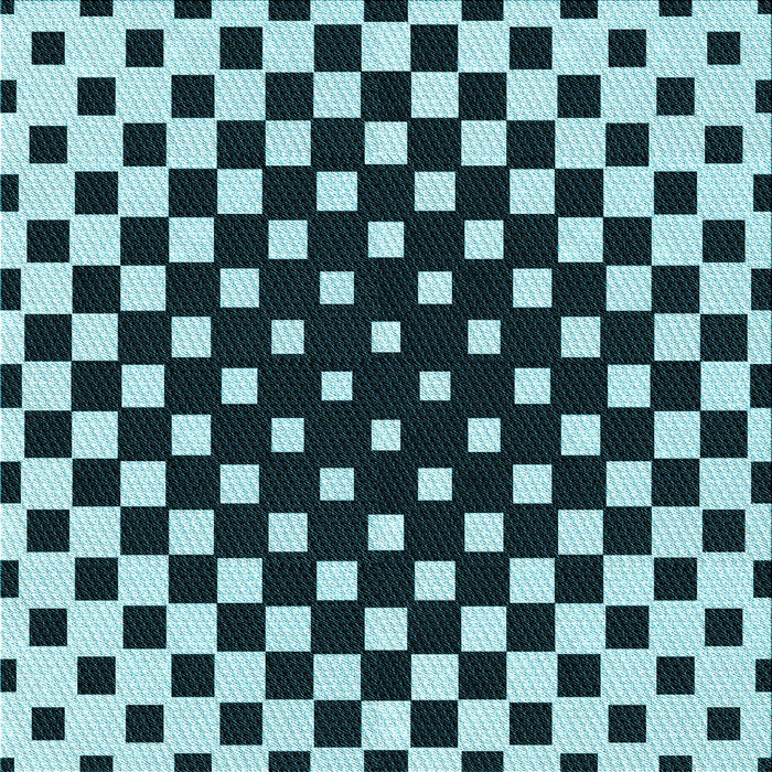 Round Patterned Blue Rug, pat991lblu