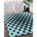 Patterned Blue Rug in Family Room, pat991lblu