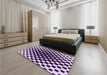 Patterned Blossom Pink Rug in a Bedroom, pat991pur