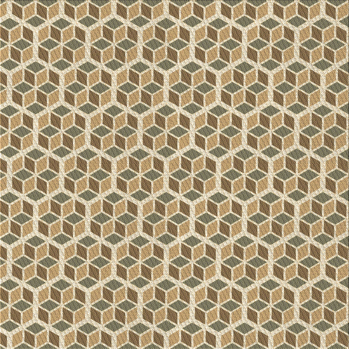 Round Machine Washable Transitional Hazel Green Rug, wshpat992brn