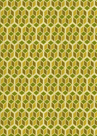 Machine Washable Transitional Bold Yellow Rug, wshpat992yw