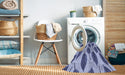 Machine Washable Transitional Deep Periwinkle Purple Rug in a Washing Machine, wshpat993blu