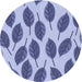 Square Machine Washable Transitional Deep Periwinkle Purple Rug in a Living Room, wshpat993blu
