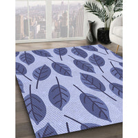 Patterned Deep Periwinkle Purple Rug, pat993blu