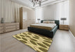 Patterned Oak Brown Rug in a Bedroom, pat993brn