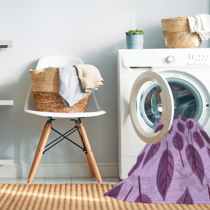 Machine Washable Transitional Pastel Purple Pink Rug in a Washing Machine, wshpat993pur