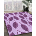 Patterned Pastel Purple Pink Rug in Family Room, pat993pur